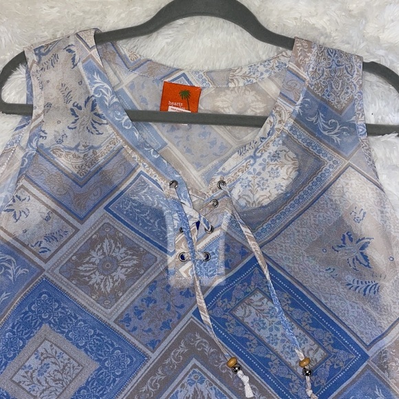 Hearts of Palm Sheer Blouse with cami SzS - Picture 6 of 8